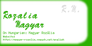 rozalia magyar business card