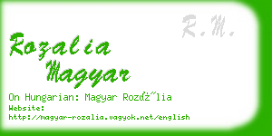 rozalia magyar business card